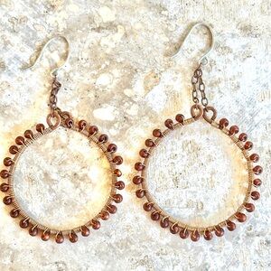 Boho Beaded Hoops